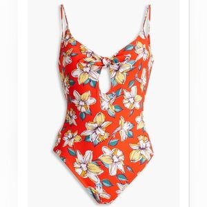 NWT Eberjey Floral Hibiscus Kelly 1 PC Swimsuit S